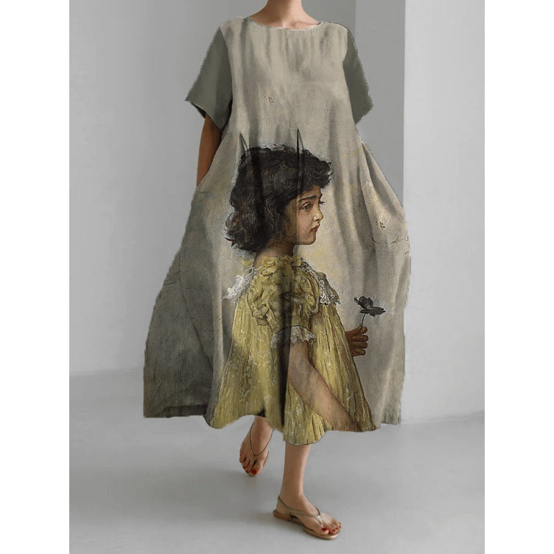 Emilia - Boho-Blumenkleid - Weites Kleid
