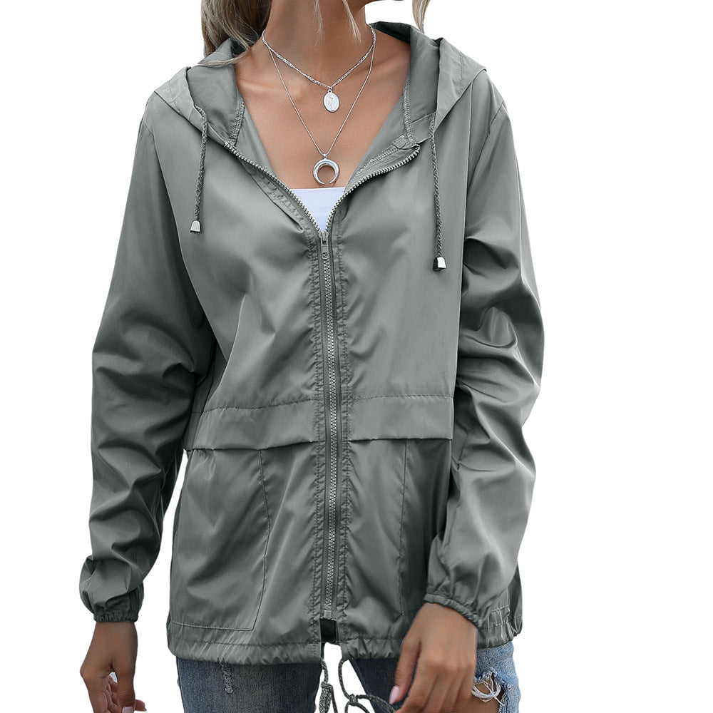 Monet - Winddichte Sommerjacke Mit Kapuze