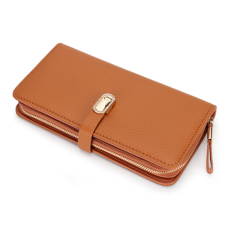 Damen Geldbörse mit Reißverschluss ⎜ Große Clutch mit Handyfach und viel Stauraum für Karten und Bargeld