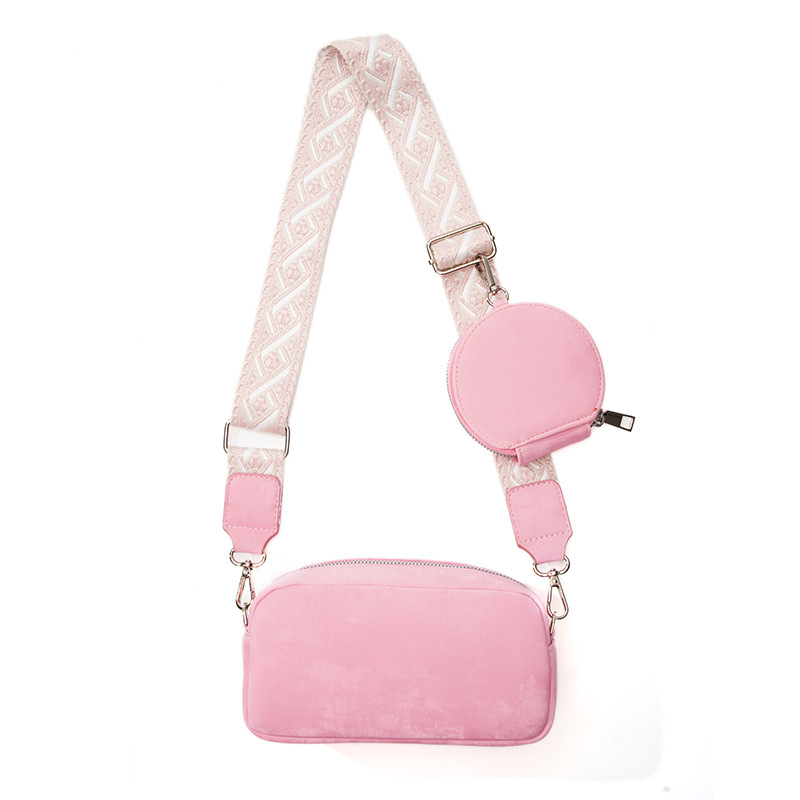 Umhängetasche für Damen ⎜ Kompakte Schultertasche mit breitem Riemen und Mini-Tasche für Alltag und Freizeit