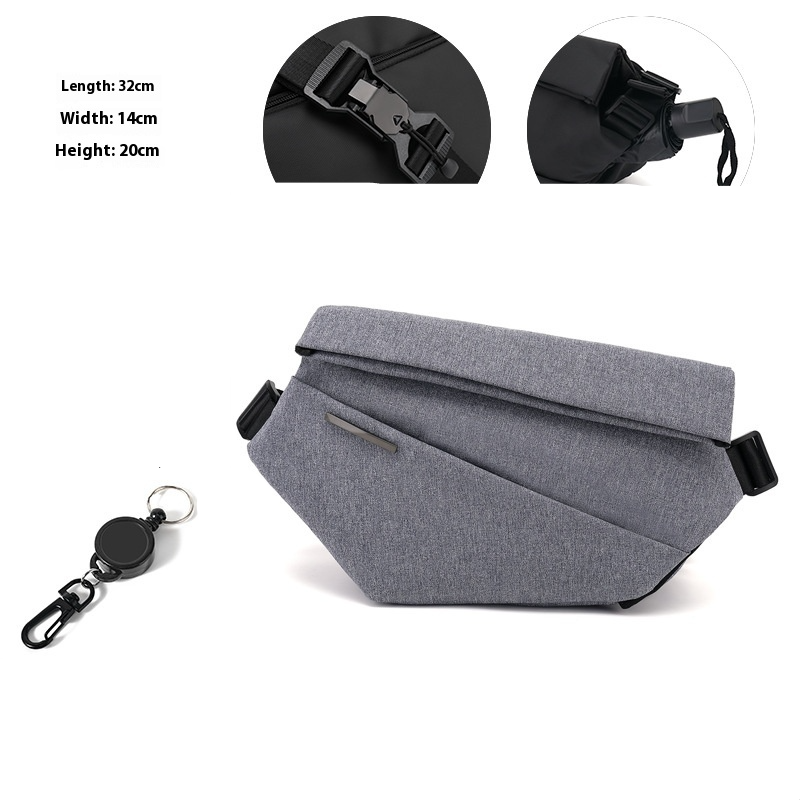 Sportliche Umhängetasche für Herren ⎜ Multifunktionale Fitness-Brusttasche im modernen Design