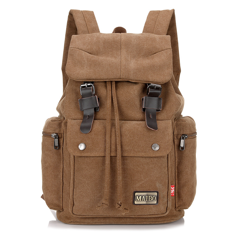 Canvas Rucksack Unisex ⎜ Großer Stauraum mit Laptopfach für Schule und Alltag