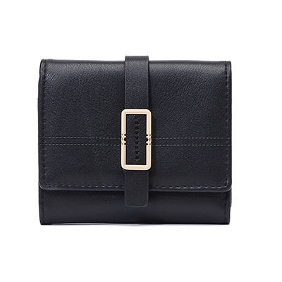 Damen Faltbare Geldbörse mit Riegelverschluss ⎜ Kompakte Brieftasche mit Münzfach und Kartenfächern für den Alltag