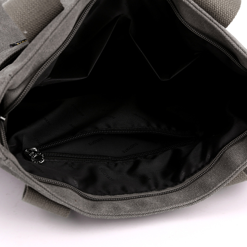 Canvas Schultertasche für Damen ⎜ Robuste Tragetasche mit Außenfächern für Schule, Büro und Freizeit im Sommer