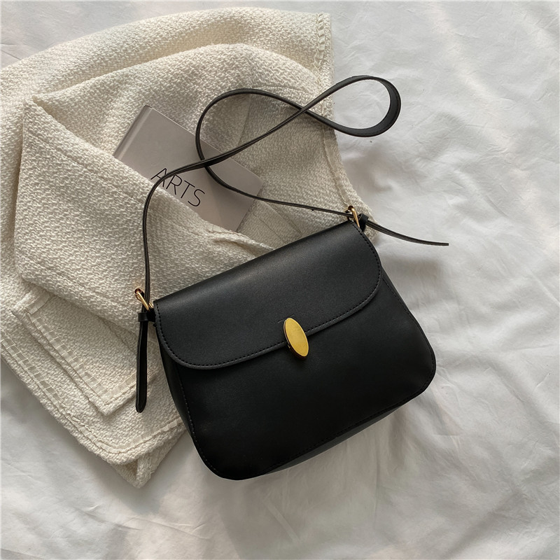 Crossbody Bag für Damen ⎜ Schlichte Schultertasche im Retro-Stil für Alltag, Büro und Freizeit