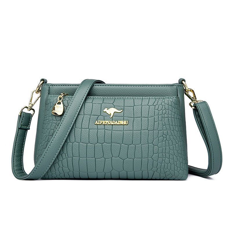 Elegante Crossbody-Tasche für Damen ⎜ Hochwertige Schultertasche im zeitlosen Krokodilmuster