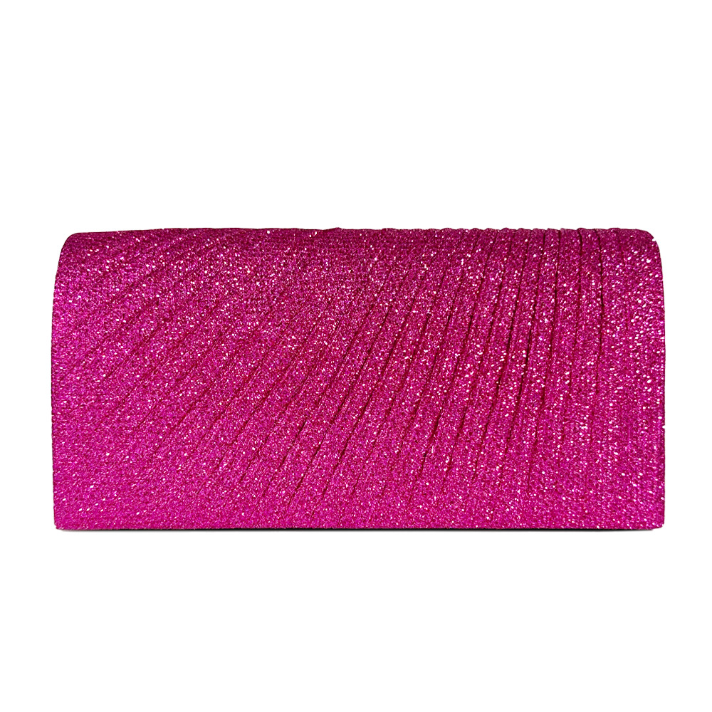 Clutch Tasche für Damen ⎜ Elegante Falt-Design Abendtasche mit glitzerndem Finish und kompakter Größe