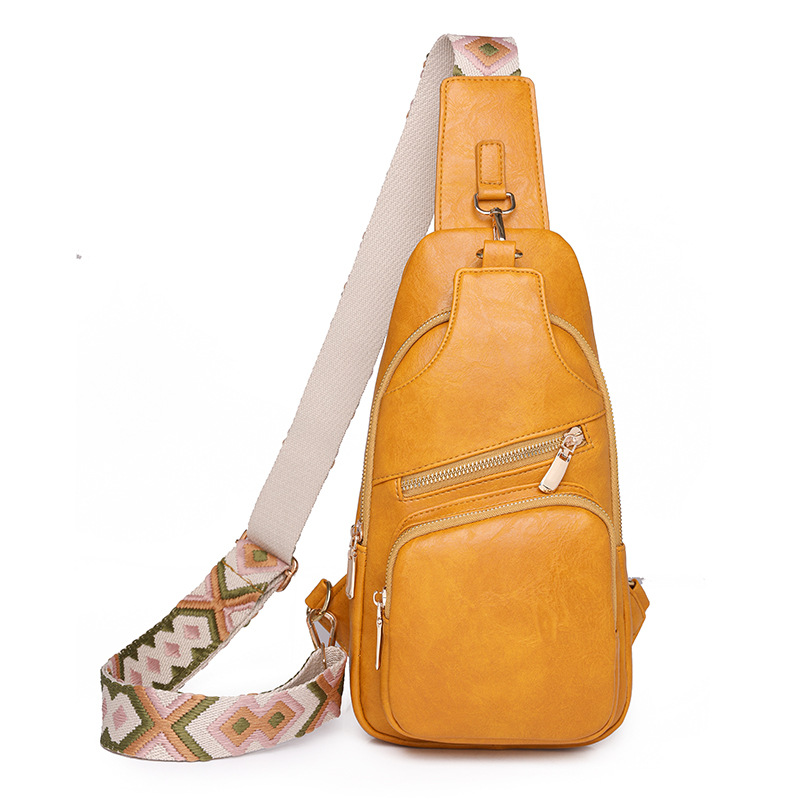 Brusttasche für Damen ⎜ Modische Umhängetasche für Sport und Freizeit mit mehreren Reißverschlussfächern