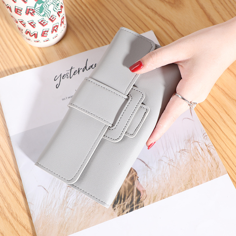 Damen Geldbörse in Langformat ⎜ Dreifach gefaltete Clutch mit großer Kapazität und sicherem Riegelverschluss