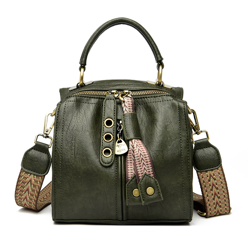 Umhängetasche für Damen ⎜ Kompakte Schultertasche mit mehreren Fächern und breitem Riemen für Alltag und Reisen