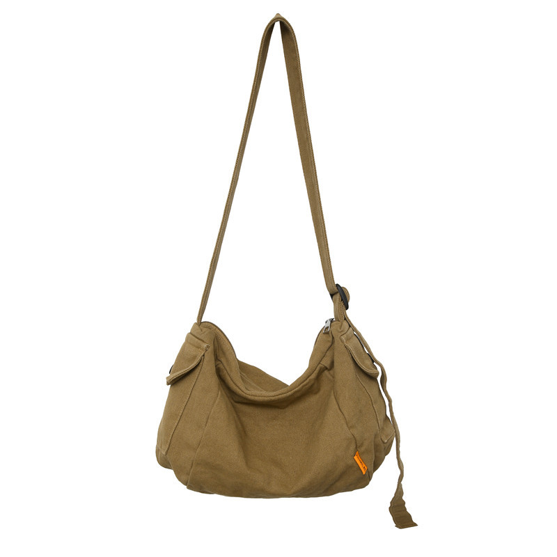 Damen Umhängetasche aus Canvas ⎜ Lässige Schultertasche mit großem Stauraum für Alltag und Freizeit