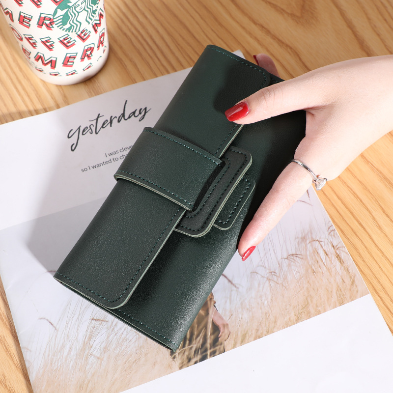 Damen Geldbörse in Langformat ⎜ Dreifach gefaltete Clutch mit großer Kapazität und sicherem Riegelverschluss