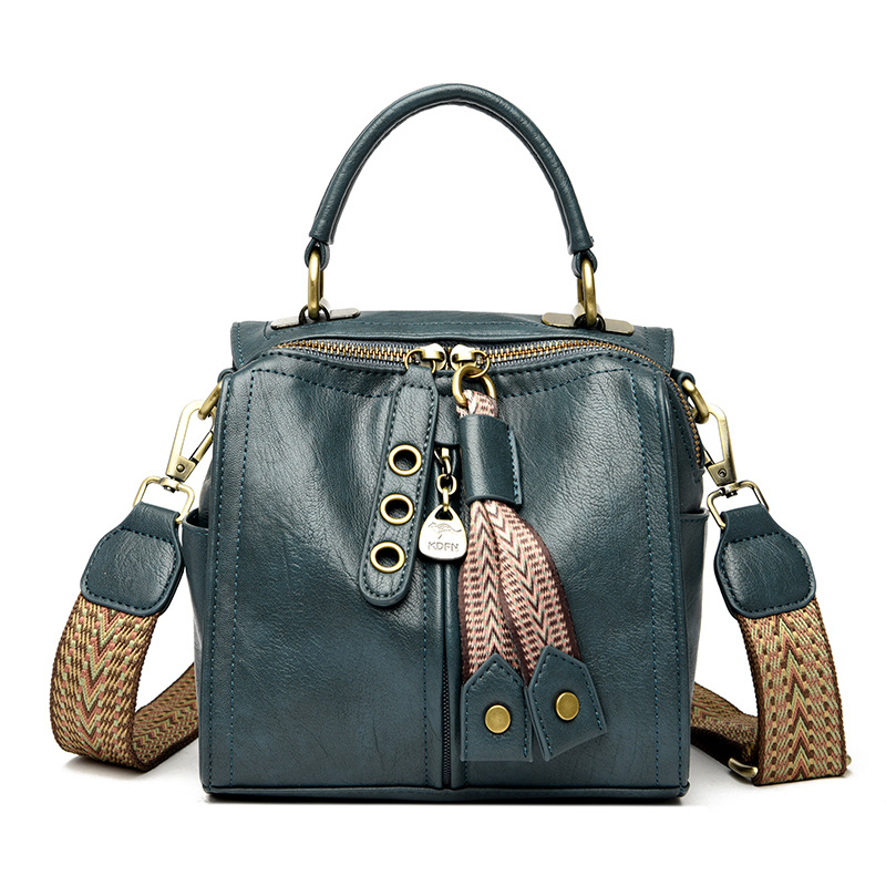 Umhängetasche für Damen ⎜ Kompakte Schultertasche mit mehreren Fächern und breitem Riemen für Alltag und Reisen