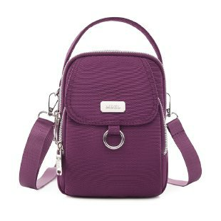 Umhängetasche für Damen ⎜ Leichte Schultertasche aus wasserabweisendem Stoff mit Reißverschluss für Alltag und Reisen