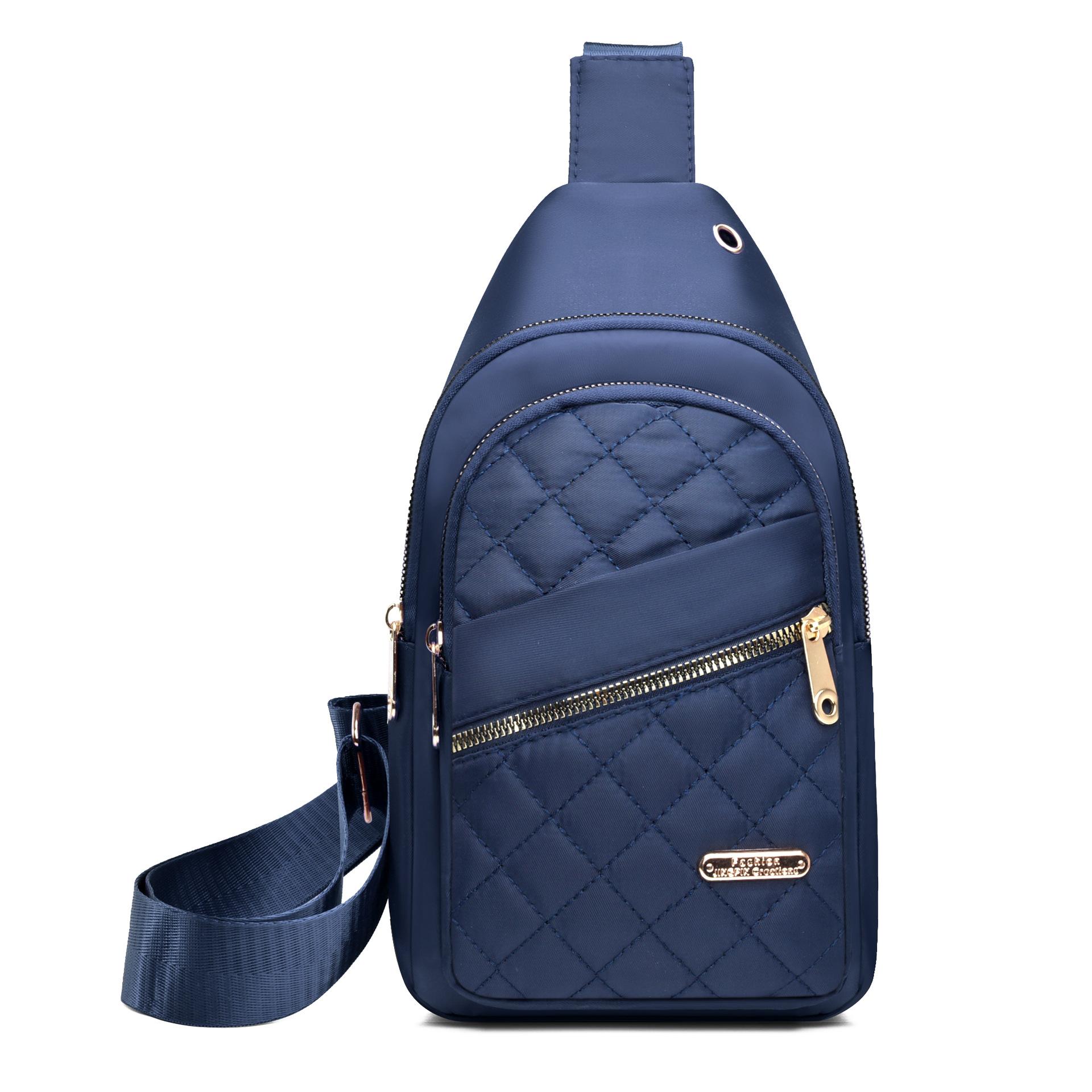 Brusttasche aus Nylon ⎜ Modische Crossbody Bag für Damen mit Rautensteppung und Verstellbarem Schultergurt