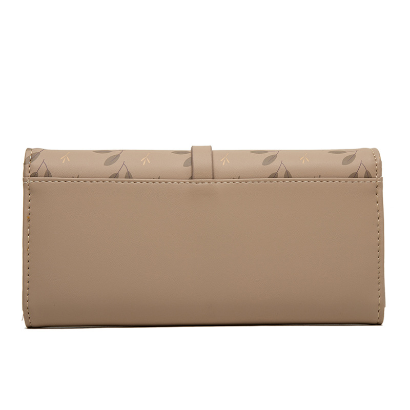 Clutch für Damen ⎜ Bedruckte Langbörse mit Druckknopf und großem Stauraum für Karten und Bargeld