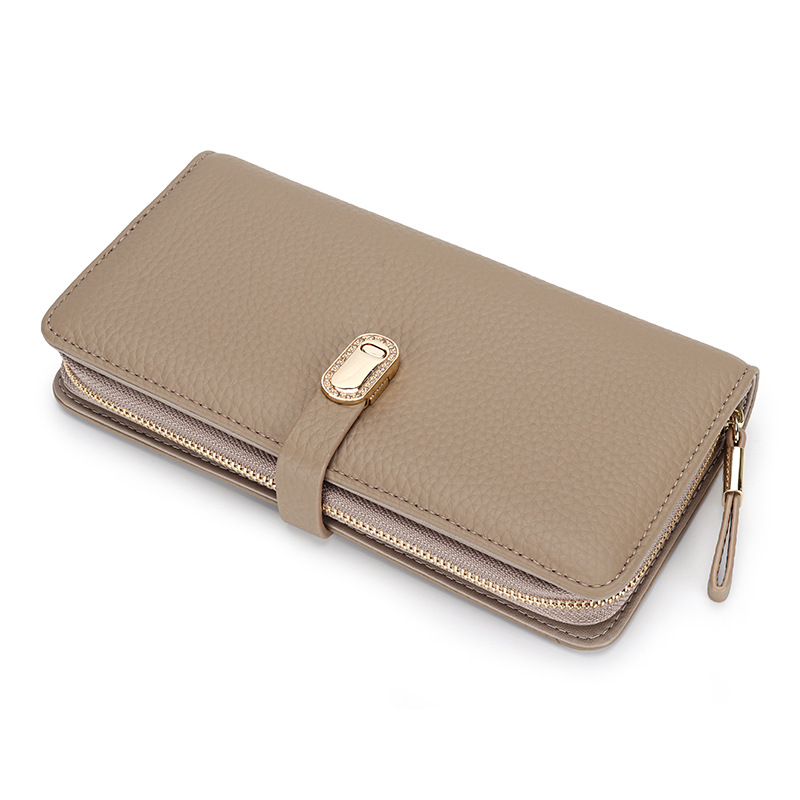 Damen Geldbörse mit Reißverschluss ⎜ Große Clutch mit Handyfach und viel Stauraum für Karten und Bargeld