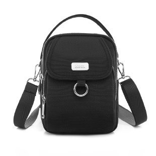 Umhängetasche für Damen ⎜ Leichte Schultertasche aus wasserabweisendem Stoff mit Reißverschluss für Alltag und Reisen