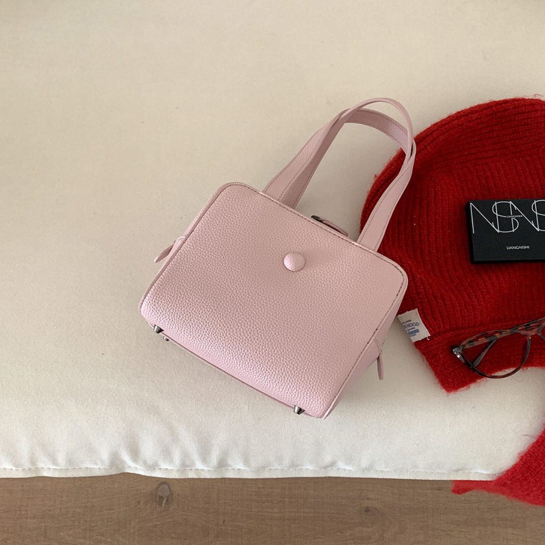 Damen Schultertasche ⎜ Kleine quadratische Tasche mit schlichtem Design und mattem Finish
