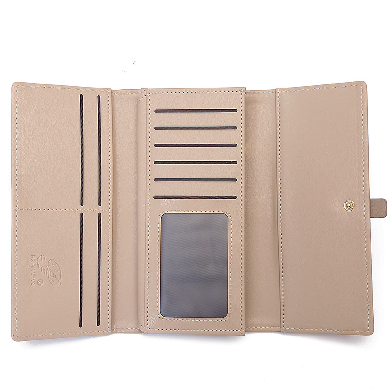 Clutch für Damen ⎜ Elegante Dreifach-Faltbörse mit Metallschnalle und großzügigem Stauraum für Karten und Bargeld