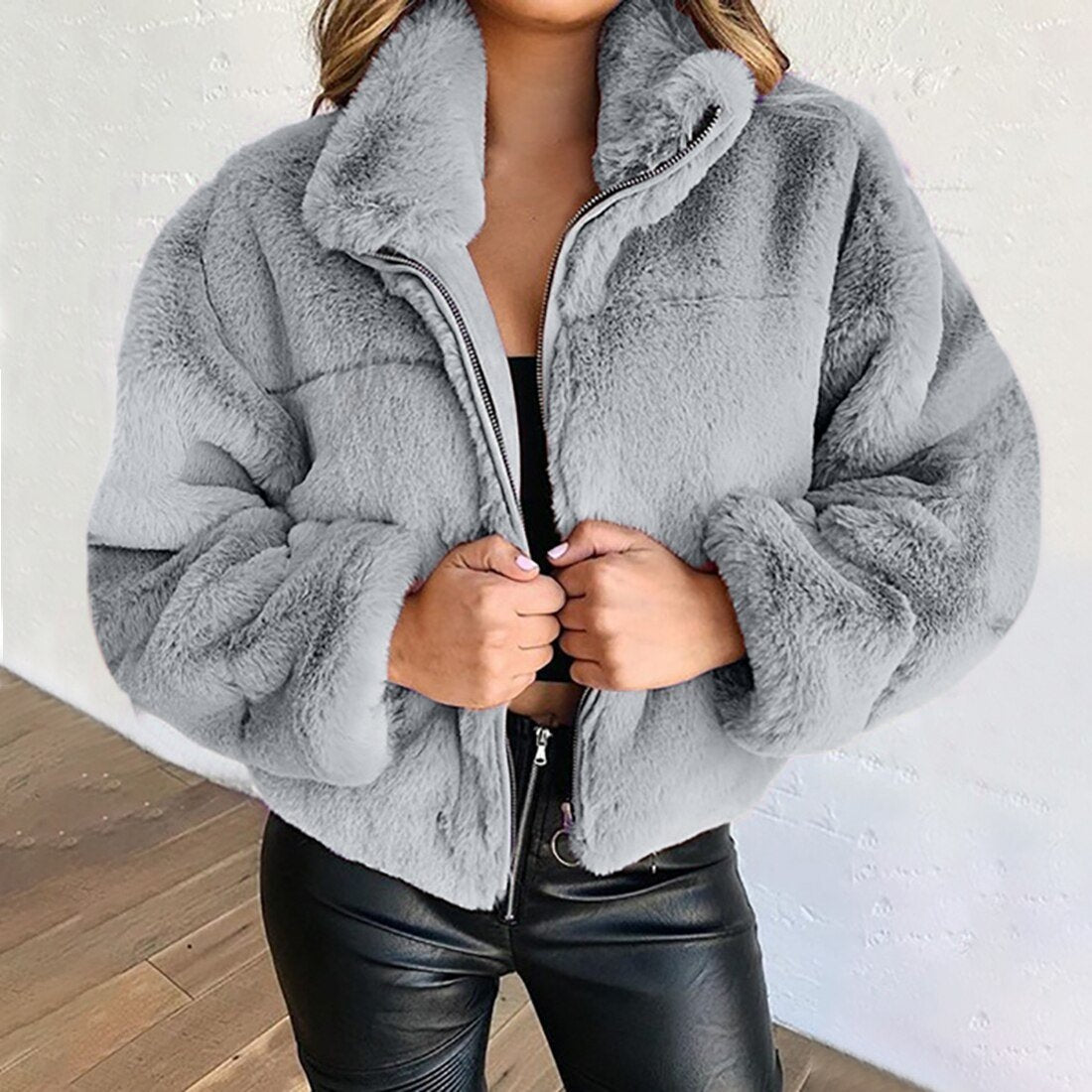 Cosyfaux – Warme Und Kuschelige Kunstpelzjacke Mit Reißverschluss