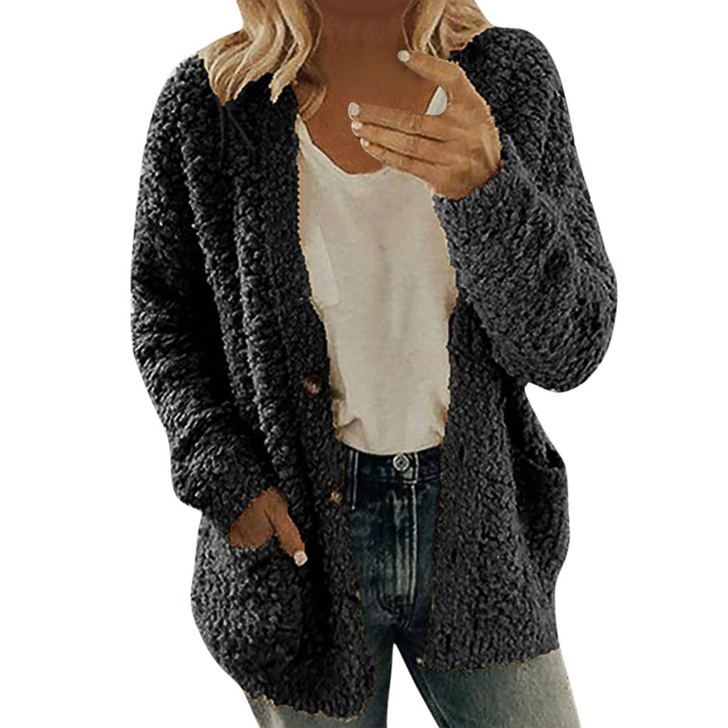 Karolina - Plüsch-strickcardigan