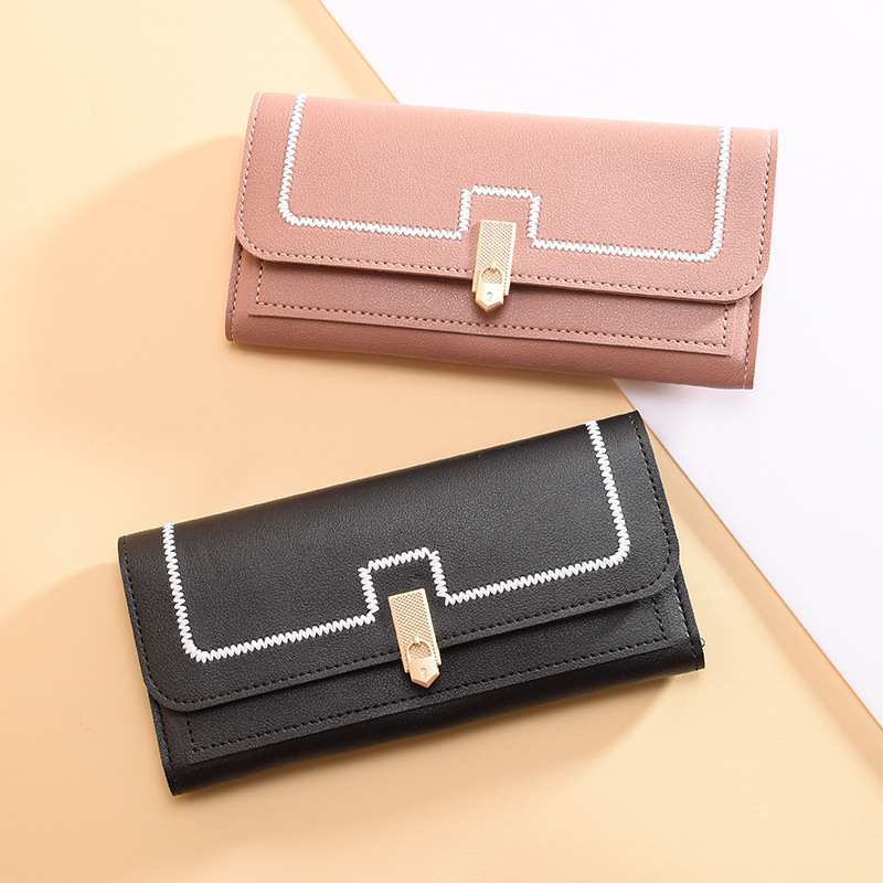 Damen Clutch Geldbörse ⎜ Lange Brieftasche mit großem Fassungsvermögen und mehreren Kartenfächern