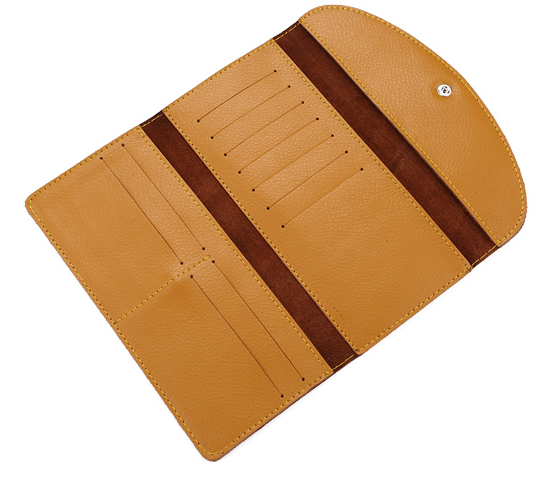 Damen Geldbörse in Langformat ⎜ Schlichte Lederbrieftasche mit elegantem Design und großzügigem Stauraum