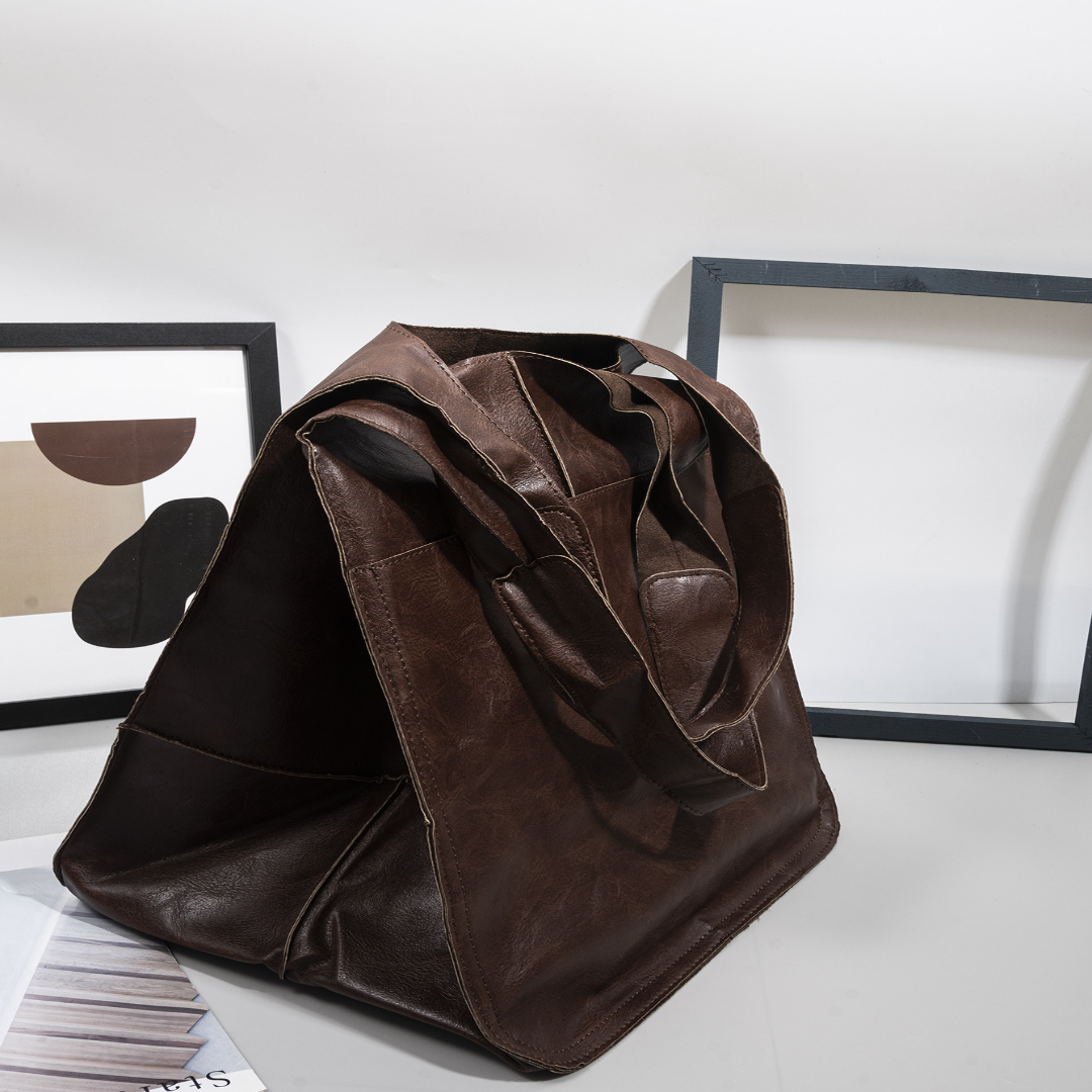 Shopper Tasche für Damen ⎜ Weiche Tragetasche aus Leder mit großem Stauraum für Einkäufe und Alltag
