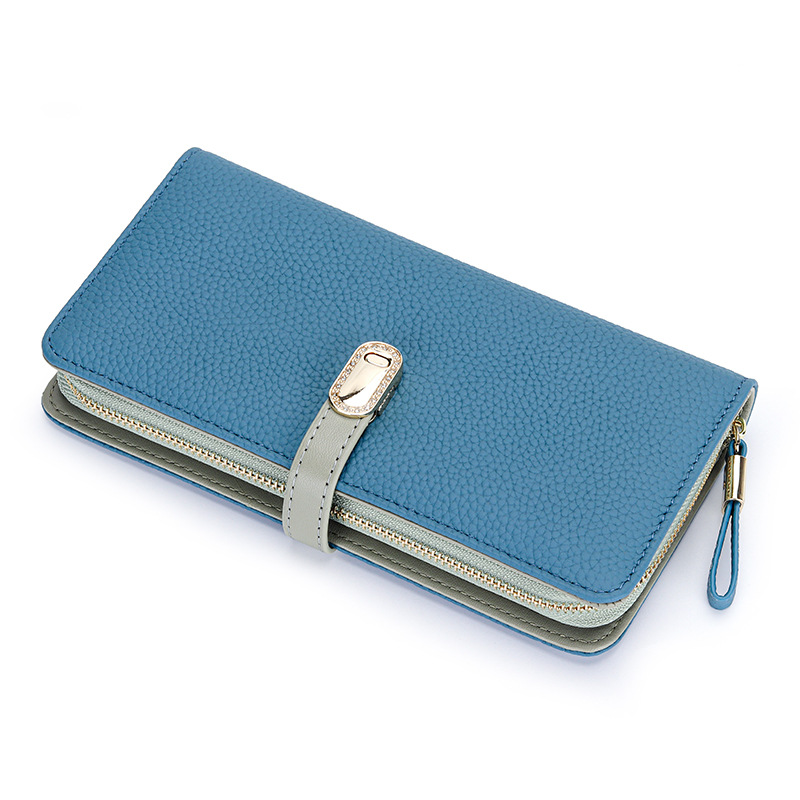Damen Geldbörse mit Reißverschluss ⎜ Große Clutch mit Handyfach und viel Stauraum für Karten und Bargeld