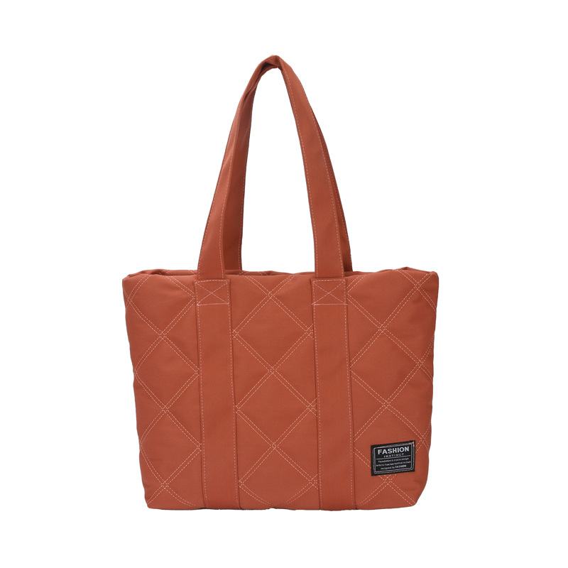 Shopper Tasche für Damen mit Steppdesign ⎜ Leichte Tragetasche mit großem Volumen für Arbeit, Uni und Alltag