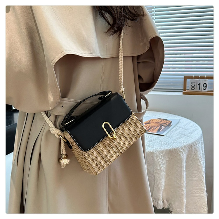 Woven Handtasche für Damen ⎜ Vielseitiges Design mit Schultergurt und eleganter Rattan-Optik