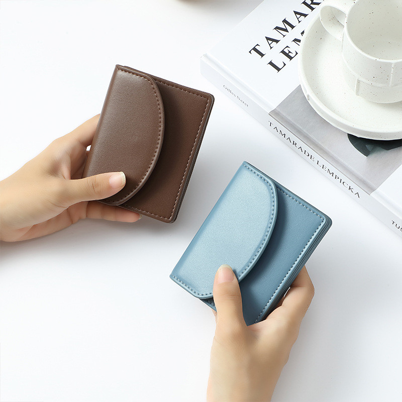 Damen Kartenetui aus Kunstleder ⎜ Kompakte Geldbörse mit mehreren Kartenfächern und schlichtem Design