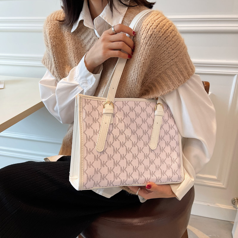 Damen Handtasche ⎜ Geräumige Schultertasche mit Print für Uni und Alltag