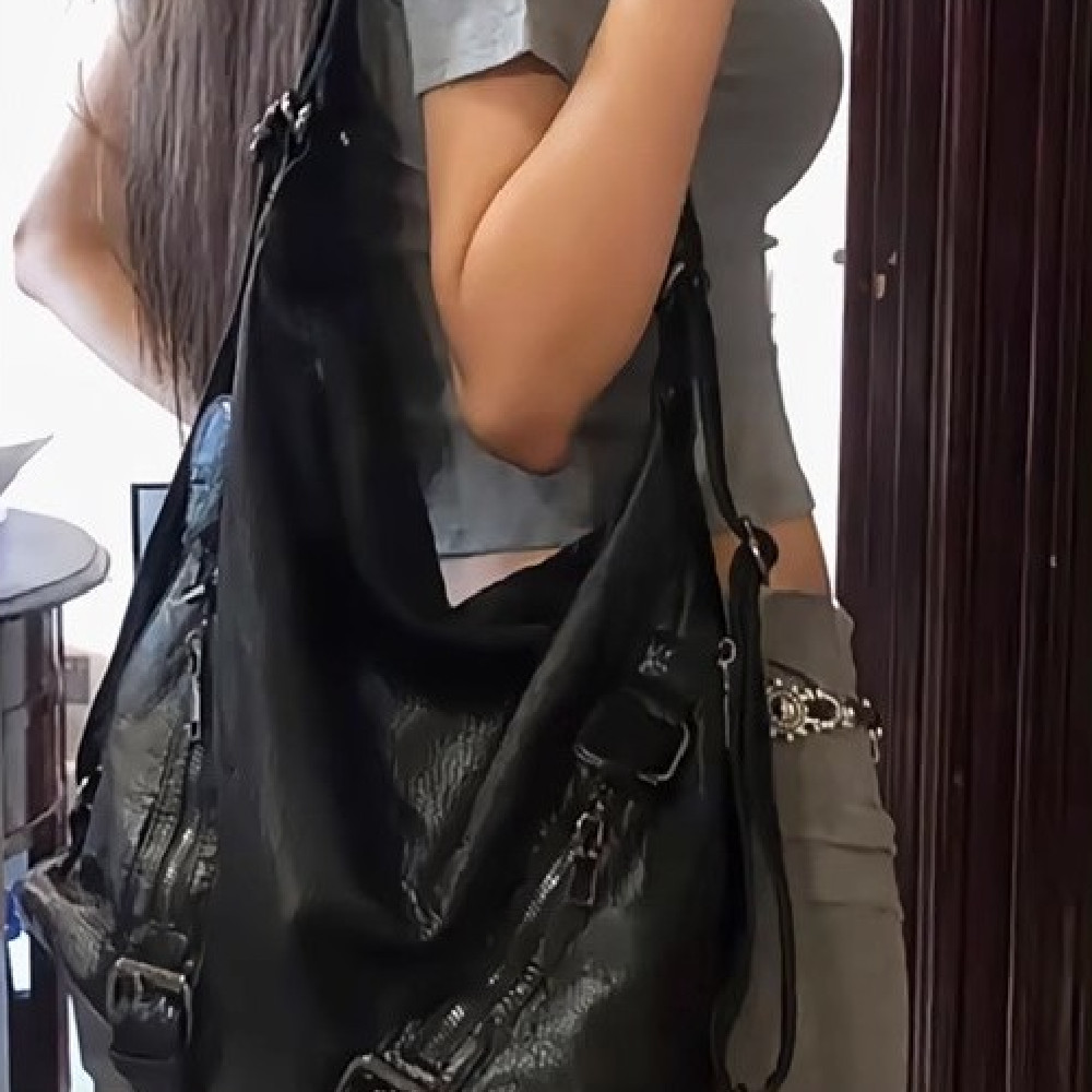 Shopper Tasche für Damen ⎜ Schlichte Schultertasche im Retro-Stil mit großer Kapazität für Alltag und Freizeit