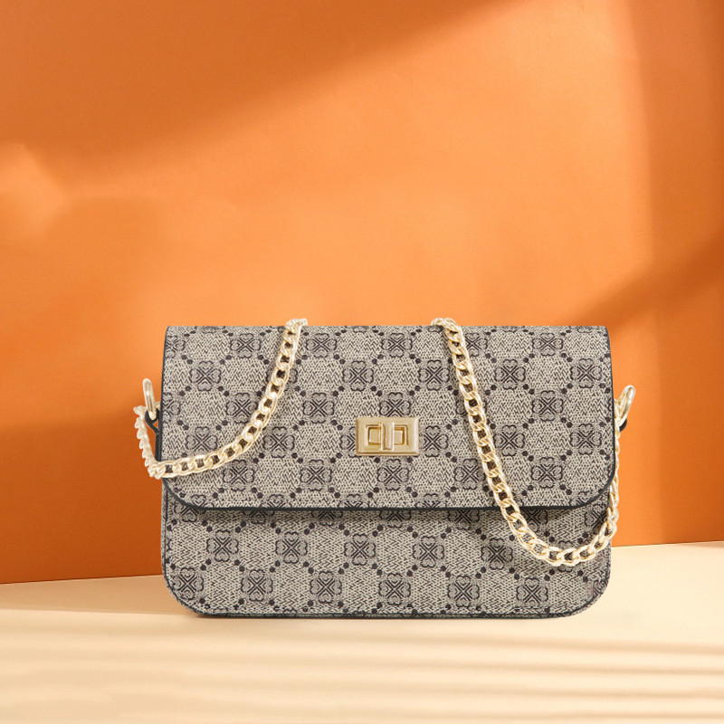 Umhängetasche für Damen ⎜ Bedruckte Schultertasche mit Kettenriemen und großer Kapazität für Alltag und Ausgehen