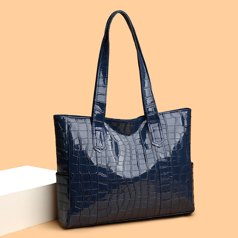 Tote Bag für Damen ⎜ Elegante Handtasche mit Krokoprägung für Arbeit und Alltag
