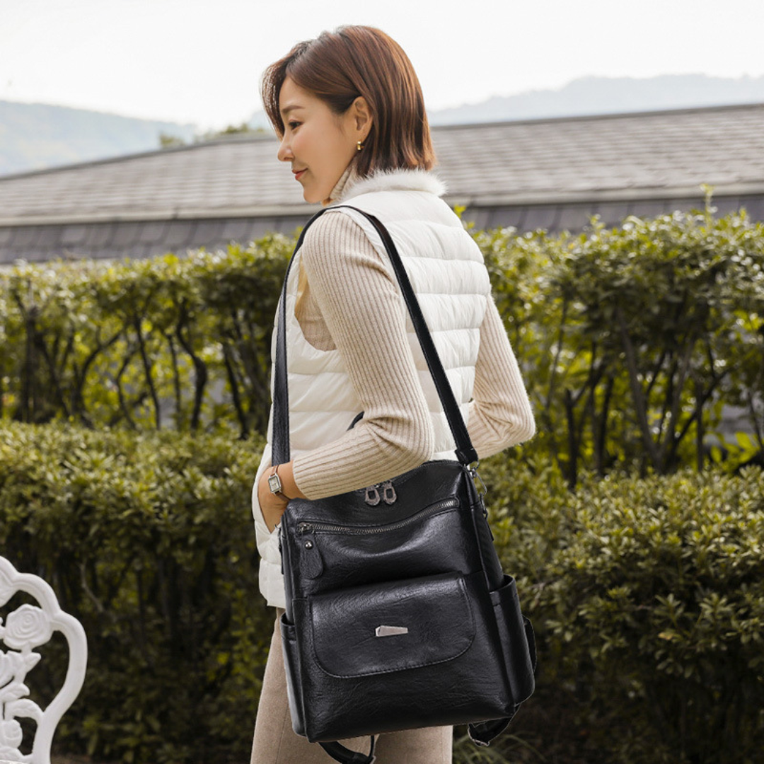 Damen Rucksack mit großer Kapazität ⎜ Modisches Design aus hochwertigem Material für Alltag und Reisen