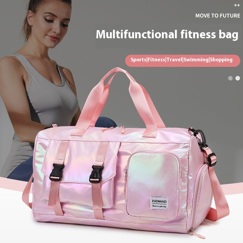 Sporttasche im Metallic-Look ⎜ Große Reisetasche mit viel Stauraum und praktischen Tragegriffen