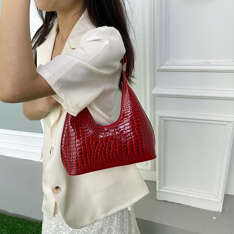Schultertasche für Damen ⎜ Modische Umhängetasche mit großem Innenfach und abnehmbarem Riemen für den Alltag