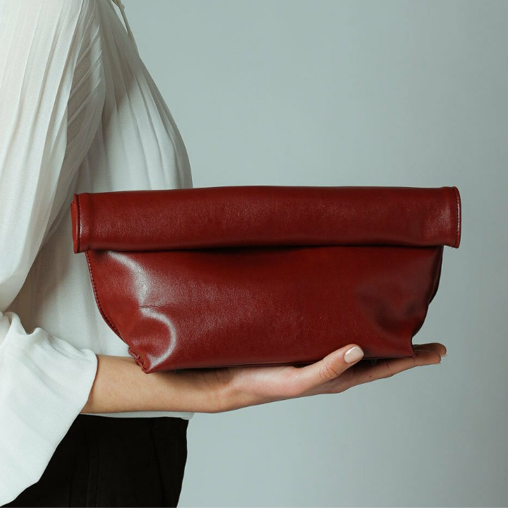 Clutch Tasche für Damen ⎜ Elegante Umschlagtasche mit Rollverschluss für Abendveranstaltungen
