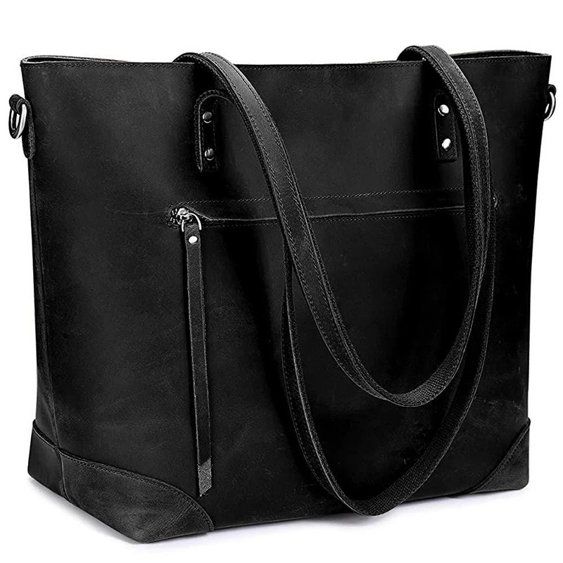 Shopper Tasche für Damen ⎜ Elegante Tragetasche aus Leder mit Reißverschluss und viel Stauraum
