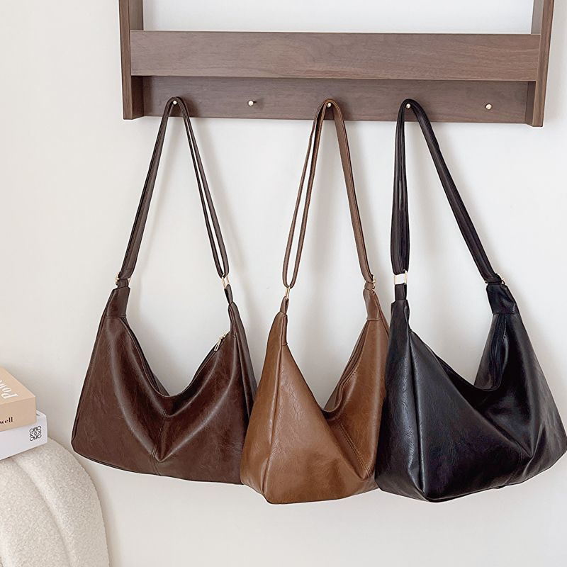 Damen Schultertasche Im Retro Stil ⎜ Weiche Umhängetasche Für Alltag Und Freizeit