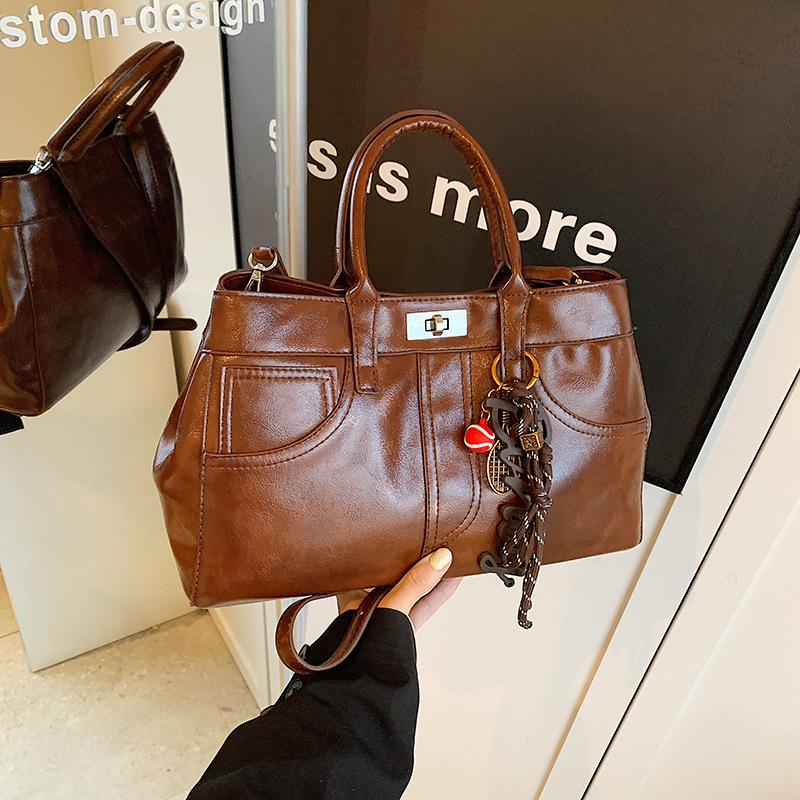 Damen Schultertasche im Retro-Stil ⎜ Große Kapazität für Alltag, Reisen und stilvolle Auftritte