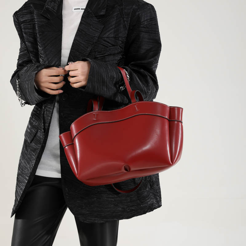 Damen Tragetasche Aus Lederoptik ⎜ Modische Große Handtasche Mit Langen Henkeln Für Büro Und Alltag