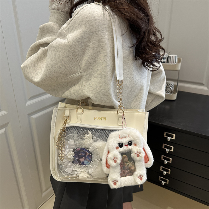 Tote Bag für Damen ⎜ Praktisches Design mit Netzfach und verstellbarem Schulterriemen für den Alltag