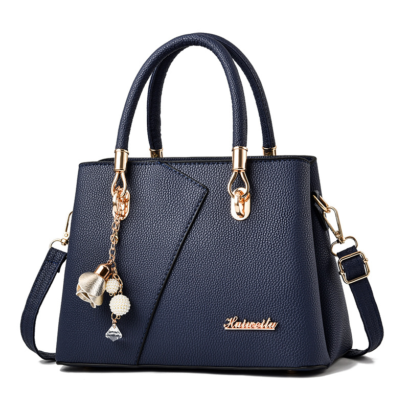 Damen Handtasche mit Schultergurt ⎜ Elegante Tragetasche in Lederoptik für Büro und Alltag