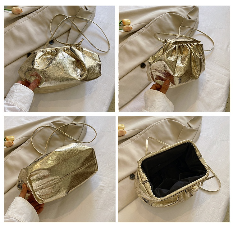 Schultertasche für Damen ⎜ Stilvolle Crossbody-Bag im metallischen Design für einen modernen Look