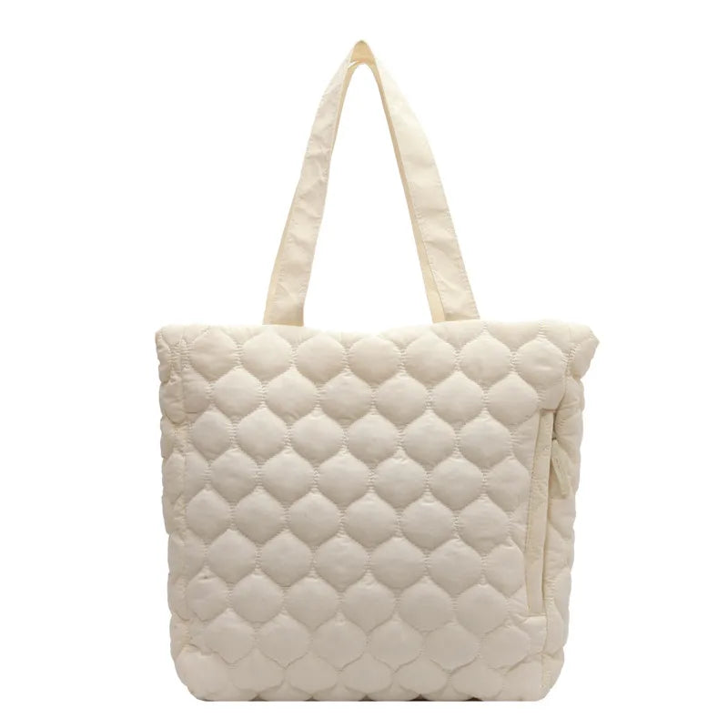 Shopper-Tasche für Damen ⎜ Gepolsterte Tragetasche mit Rautenmuster und weichem Griff für Alltag und Freizeit