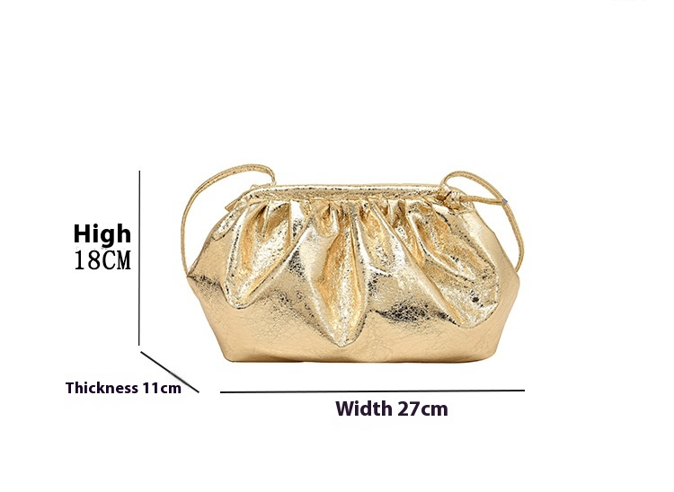 Schultertasche für Damen ⎜ Stilvolle Crossbody-Bag im metallischen Design für einen modernen Look